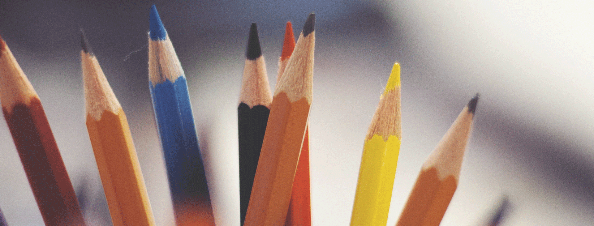 Collection of colored pencils